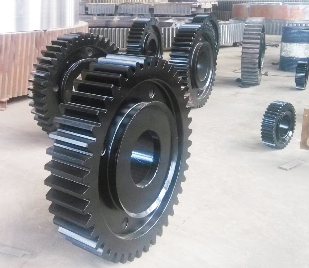 customized forged steel ball mill pinion gear ring