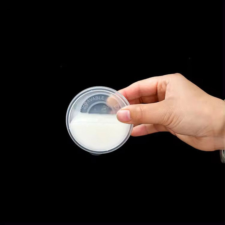 Pp Plastic Disposable Sauce Containers Transparent Sauce Cups With Lids For Dipping Food