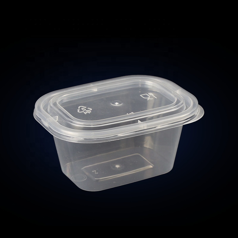 Clear plastic small pocket sauce condiments containers boxes 2oz sauce food cups with sealing lids