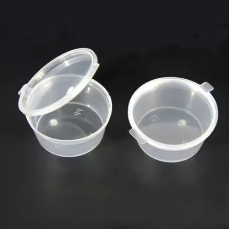 Pp Plastic Disposable Sauce Containers Transparent Sauce Cups With Lids For Dipping Food