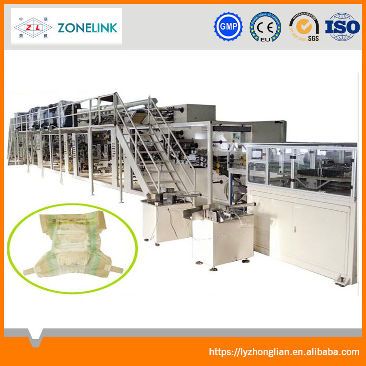 Diaper Making Machine Price with CE Certification Sealing Machines Full Servo Baby I Shape Diapers China Full-servo Automatic