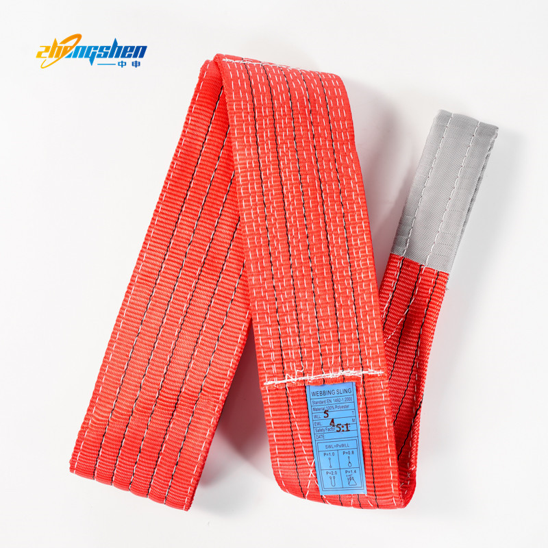 250mm eslinga 10 ton crane lifting flat polyester webbing lift belt sling webbing sling polyester lifting sling/belt