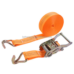 Double J Hook Strap Cargo Strap Polyester Cargo Ratchet Tie Lashing Straps Factory Supply Quick Release 1.5 Inch Down 3000 Kgs