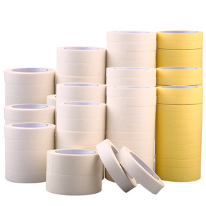 masking tape for painting 1inch 48mm white yellow wholesale price cinta masking tape automotriz car painting paper masking tape