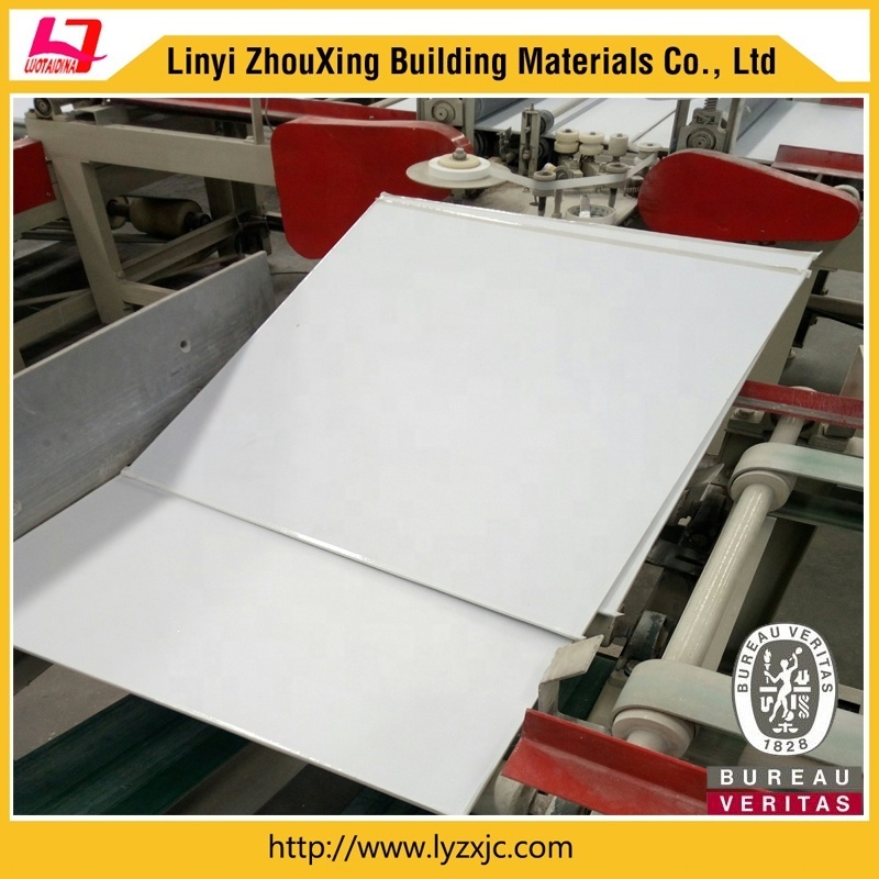 Edge sealing machine lead lined waterproof 2x2 vinyl coated gypsum ceiling tile machine  price in saudi arabia