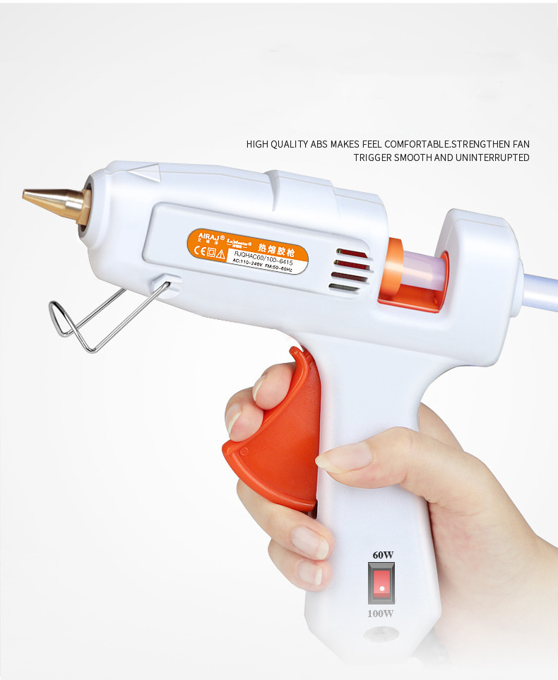 DIY Power Adjustable Electric Heat Glue Gun Repair Tool Kit Hot Melt Gun with Glue Sticks