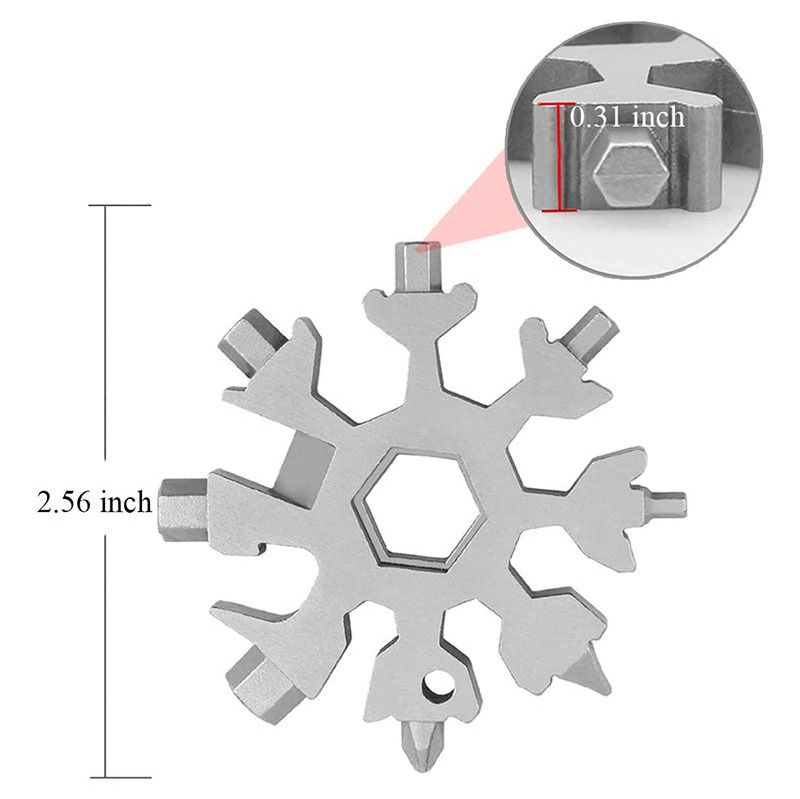 Wholesale Best Quality Multifunctional Snow Wrench Stainless Steel High Quality Snow Flake Tool Octagonal Wrench