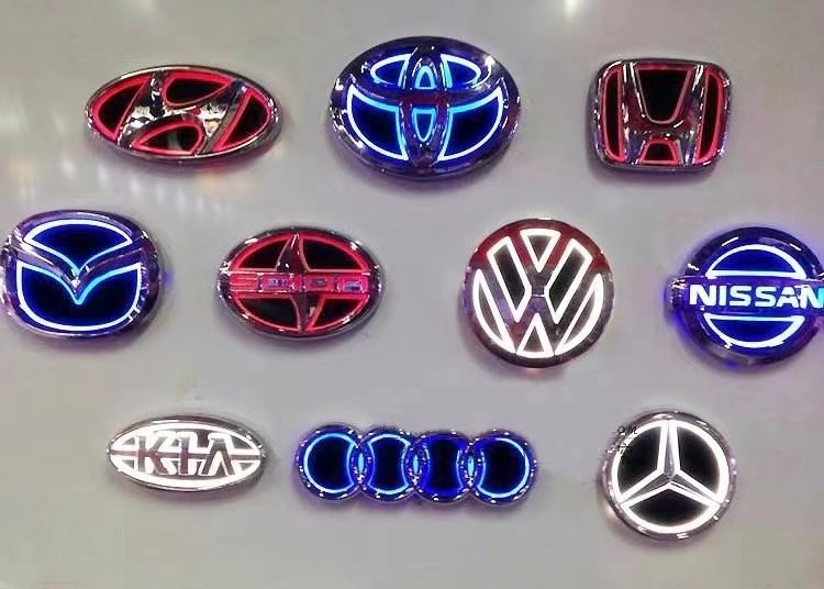 Auto Logo Led Light Car Grille Emblem 5d Car Front Logo Badge Led Light For vw bmw toyota benz Chevrolet Mazda