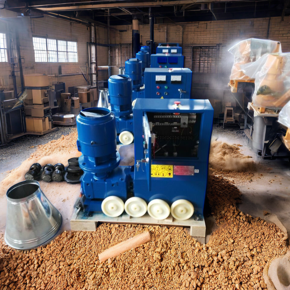 2024R 100-500kg/h Automatic lubrication wood pellet mill machine with  Wood pellet press mill machinery  price