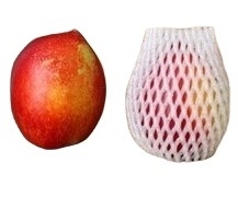 Epe apple fruit red white blue bag for garlic mesh foam roll packing net