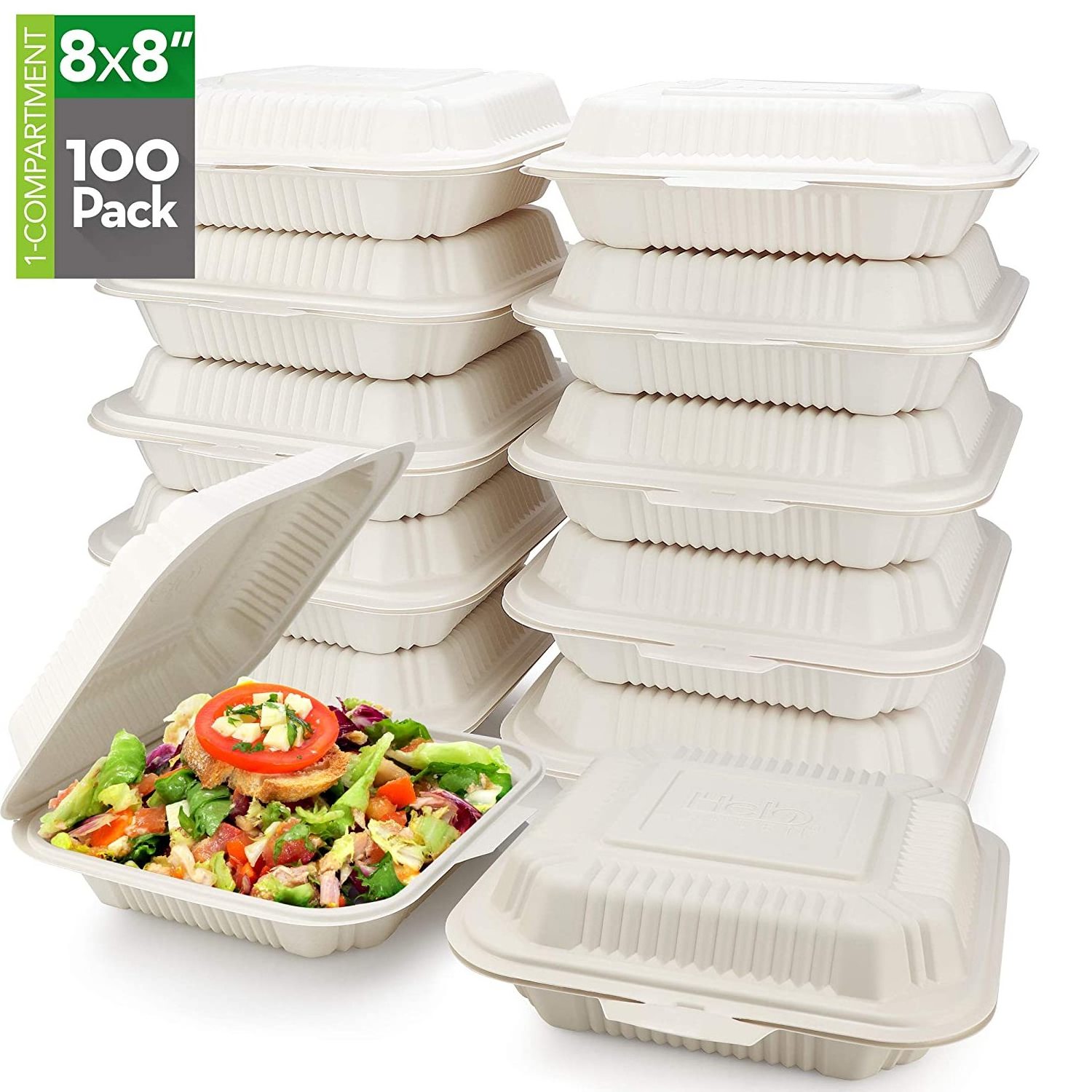 To Go Containers Eco Friendly Disposable Envases Transparente Biodegradables Para Comida 2 Layer Lunch Box