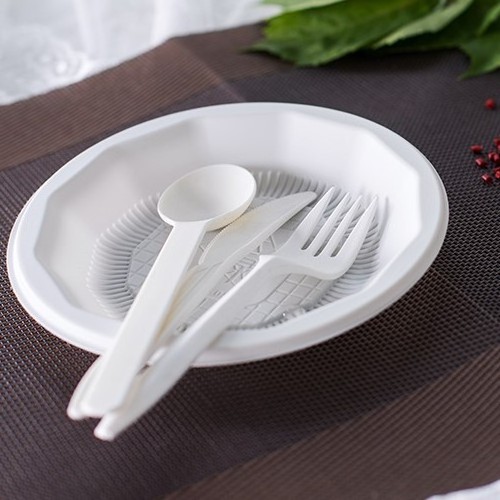 Corn Starch Utensils Disposable Custom Forks Compostable Tableware Knife Fork And Spoon