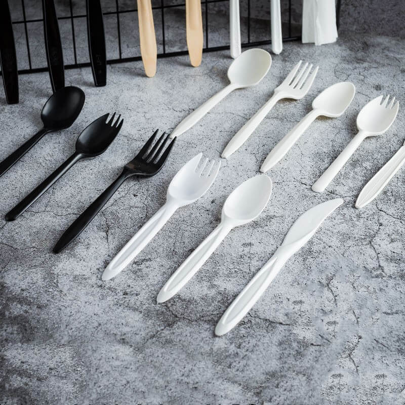 Corn Starch Utensils Disposable Custom Forks Compostable Tableware Knife Fork And Spoon