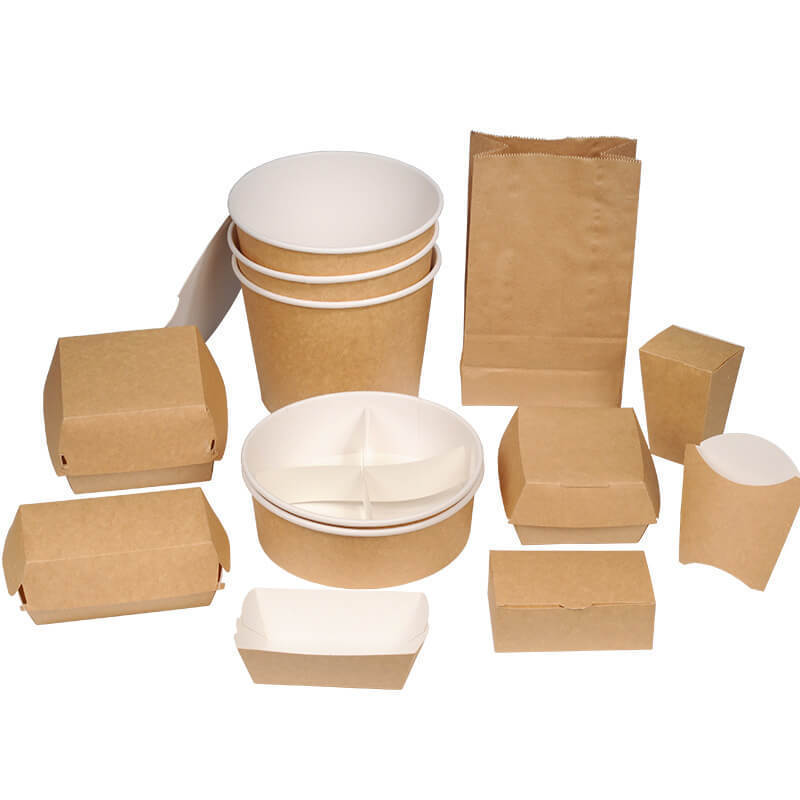 Burger Packaging Hot Dog Snack Emballage Container Box Popcorn Paper CMYK Fast Food Packaging Embossing Folders Kraft Paper