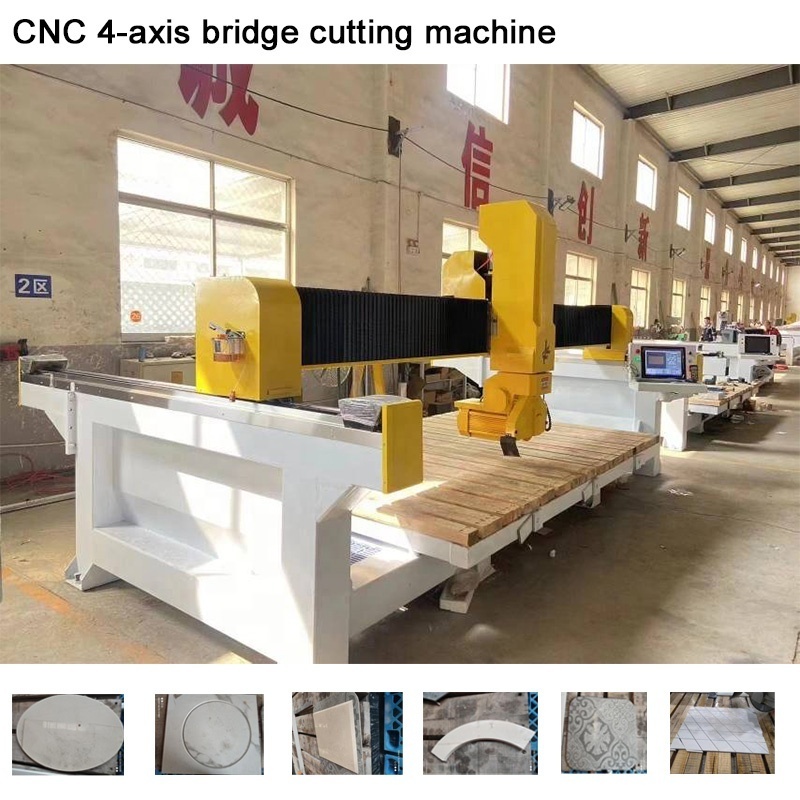 CNC 3 4 Axis cutting stone machine marble granite bridge saw slab cutter machinery