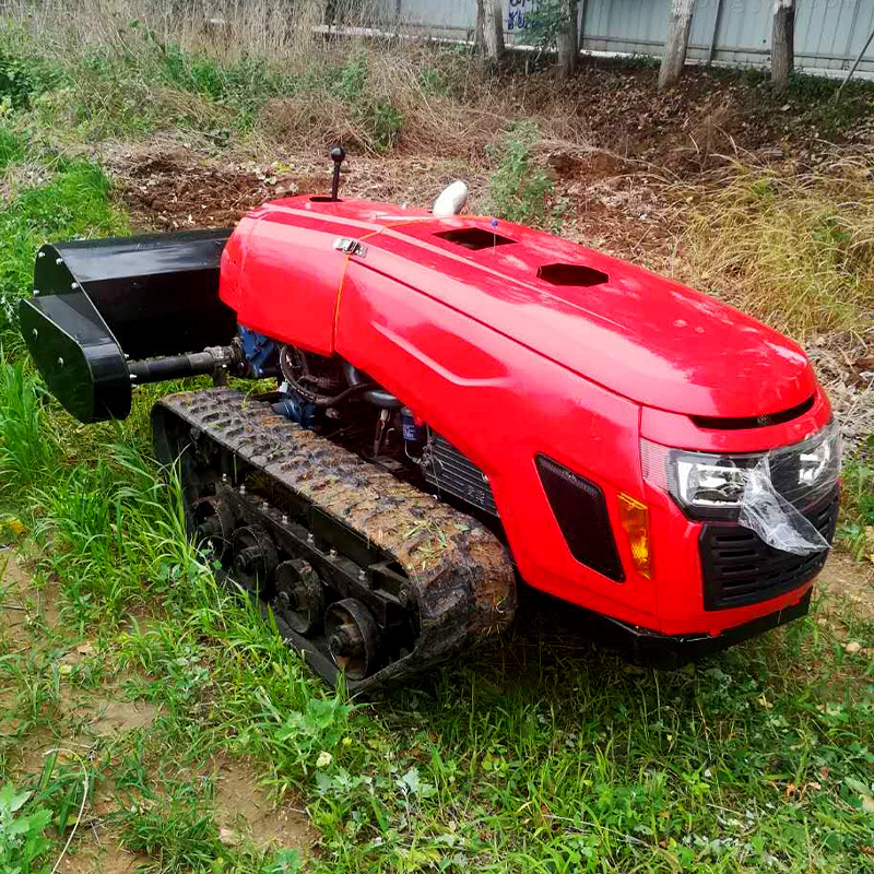 Rotary Hoe Tiller Cultivator Farm Machinery New Multifunctional Mini Remote Control Mini Crawler Cultivator