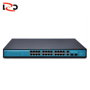 Network Equipment fast ethernet 100M 24 port POE Switches with 2 gigabit combo port