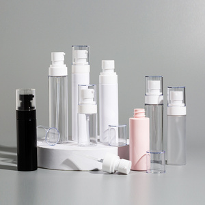 250ml dual chamber airless pump bottle beauty product packaging plastic spray bottles for cosmetic