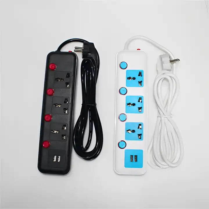 High Quality Multi Socket Plug Sockets Universal 4 USB Ports Multi Plug Power Adapters