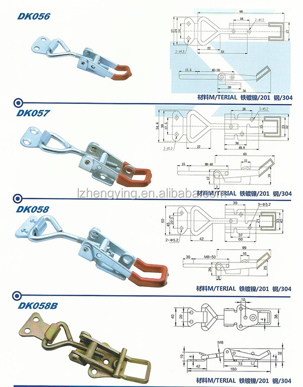 Adjustable draw latch steel toggle clip adjustable toggle latch