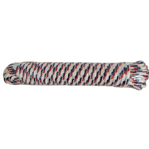 1/4\" Double Braided White and Black Polyester Rope Made from Durable PP Material