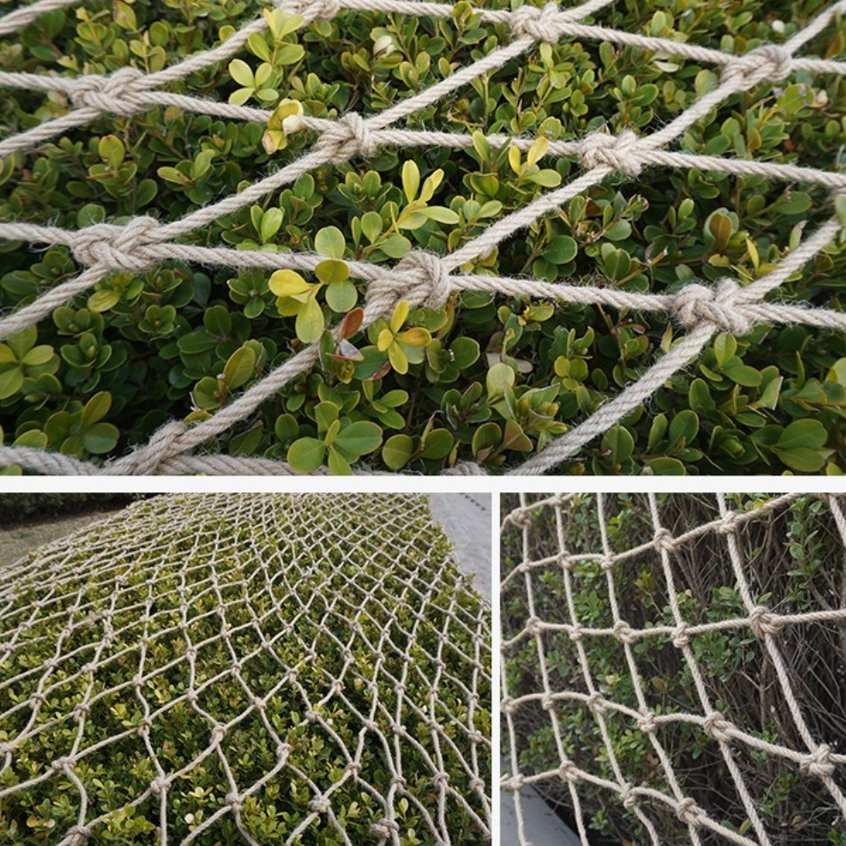 Heavy Duty Jute Twine Trellis Netting Climbing Plant Support for Outdoor Garden Packaging Ropes