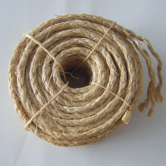 1/4-Inch X 100-Feet Natural Fiber Twisted Sisal Strand Packaging Rope Twine