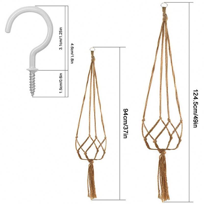 Wholesale Hot Sale Home Decor Crochet Tassel Macrame Wall Plant Hanger Hanging Planter Indoor Rope Planter Pot Holder