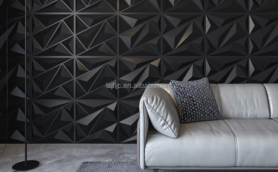 3dwallpanels PVC 3D Wall Panel Diamond for Interior Wall Decor in White 19.7