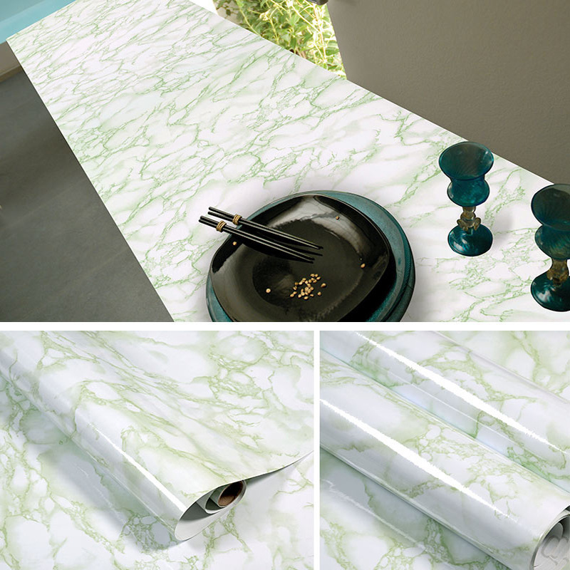 Marble wallpaper pvc adhesive vinyl waterproof contact paper Pvc Wallpaper Waterproof 3D Wall Paper For Kitchen