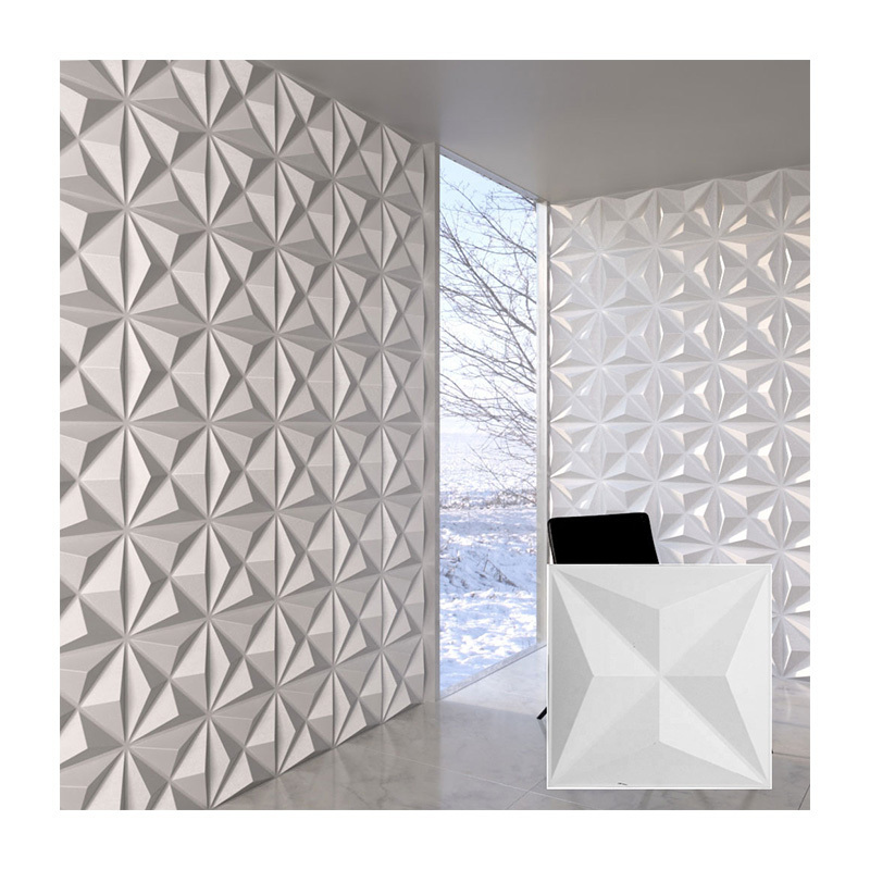 3d pvc wall  board panel  modern 50cm*50cm bathroom wall tile stickers outdoor  pvc bamboo wall panel design for bedroom