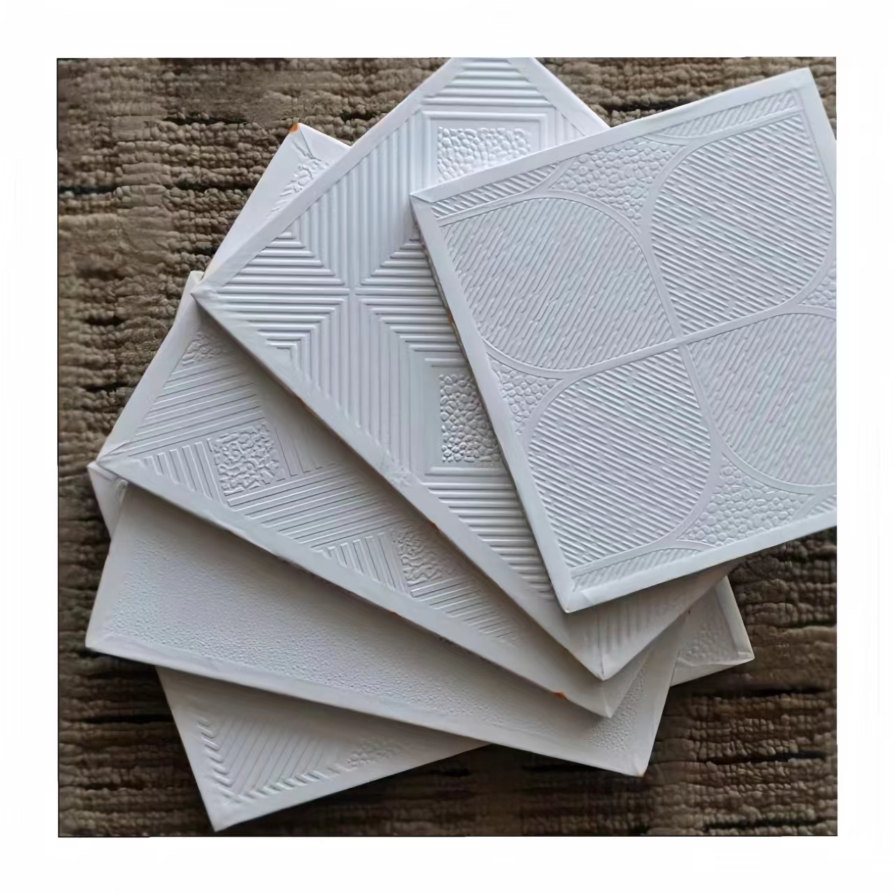 Pvc Film  High Quality Pvc Paper Laminated Gypsum Boards False Ceiling Tiles For Decoration