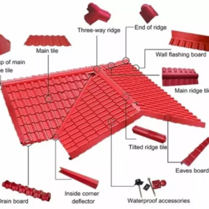 ASA Synthetic Roof Tiles Building Materials Houses Trade Colored Corrugated PVC Plastic Roofing Sheets Manufactured Resin Tiles