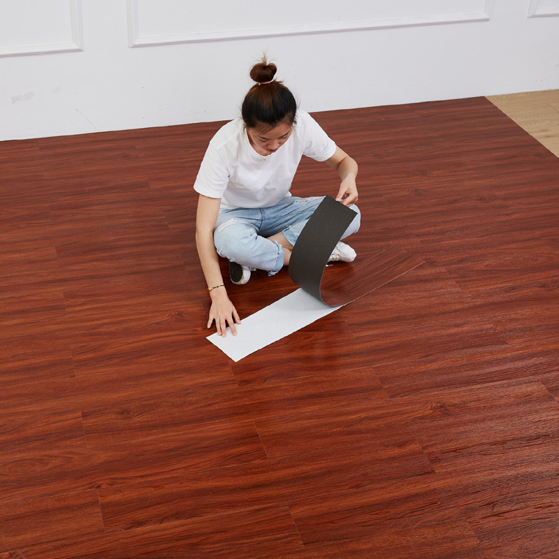 Manufacture waterproof 1.5mm 2mm self adhesive vinyl floor peel stick tiles plastic pvc sheet vinyl flooring vinyl floor tile