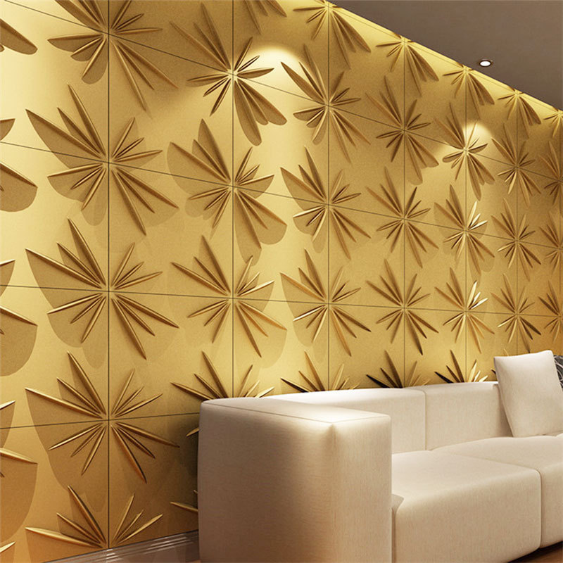 Sprayer Painting 3D effect PVC White Diamond Wall Panels papel tapiz for home interior decorations