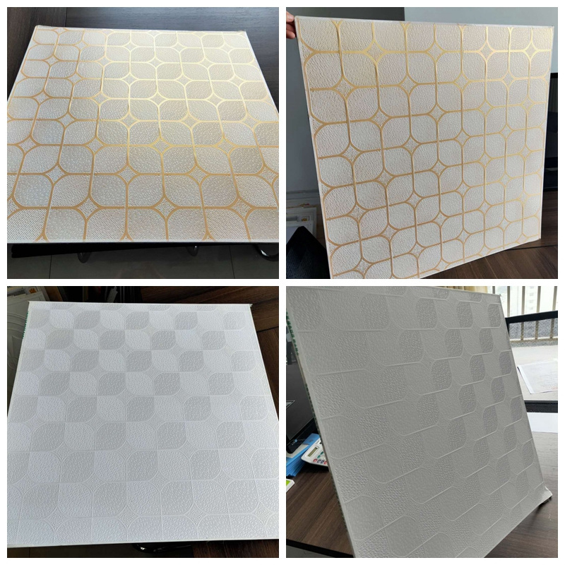 high quality paper-faced gypsum board PVC gypsum ceiling tile PVC on surface and aluminum foil on its back