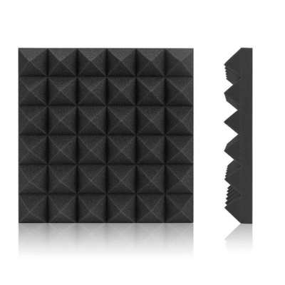 Modern Pyramid Design Acoustic Panel Sound Absorption Foam Pads Polyester Soundproof Wall Pads for Studio Office