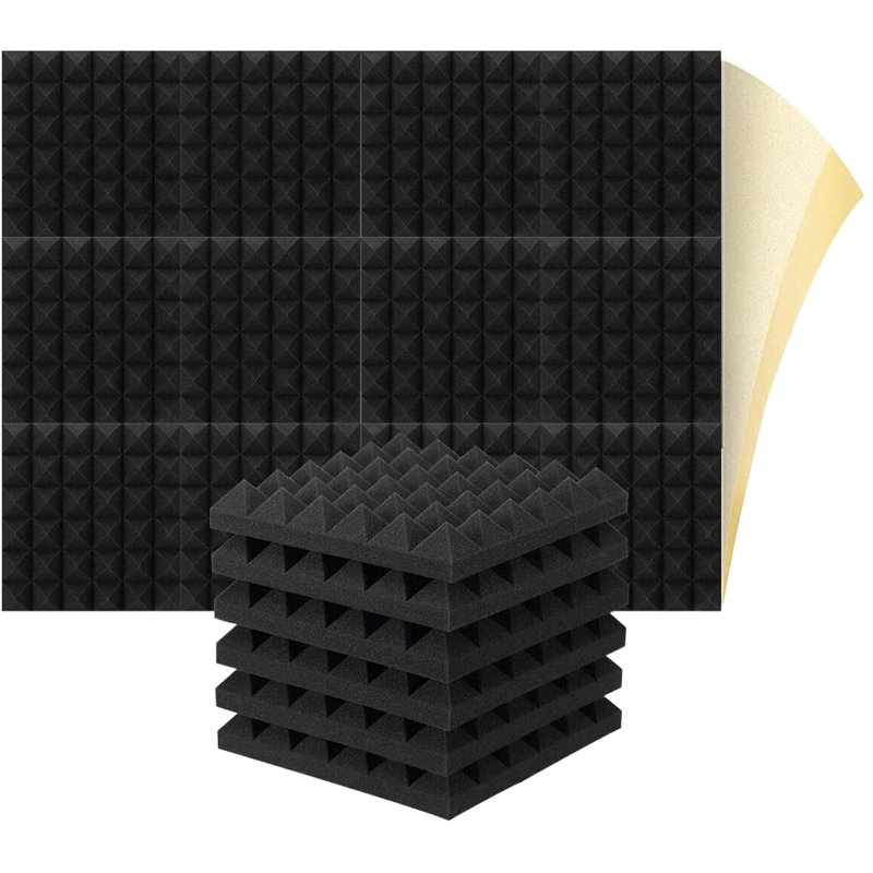 acoustic wedge studio foam sound noise sponge foam for self-adhesive 50cm acoustic panel insulaition soundproofing foam