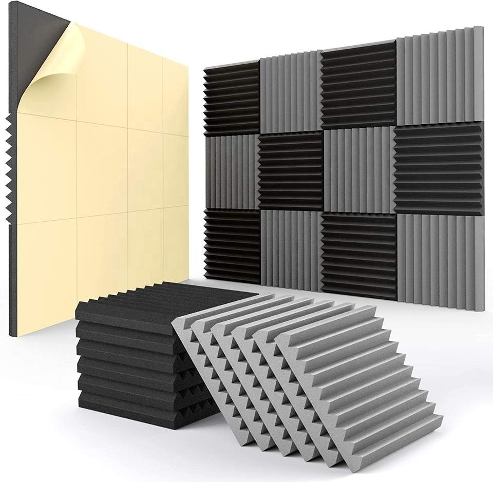 300x300x25mm Acoustic Foam Sound Insulation Panel Soundproofing Studio Wedges Tiles Sound Proof Absorbing Wall Panels