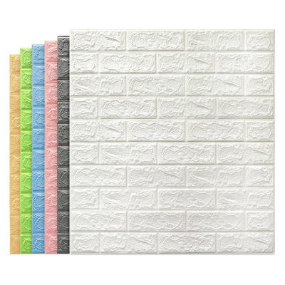 Eco-friendly 3d Brick Wall paper Decorative white foam brick wall tiles peel and stick 3d wall panel for room