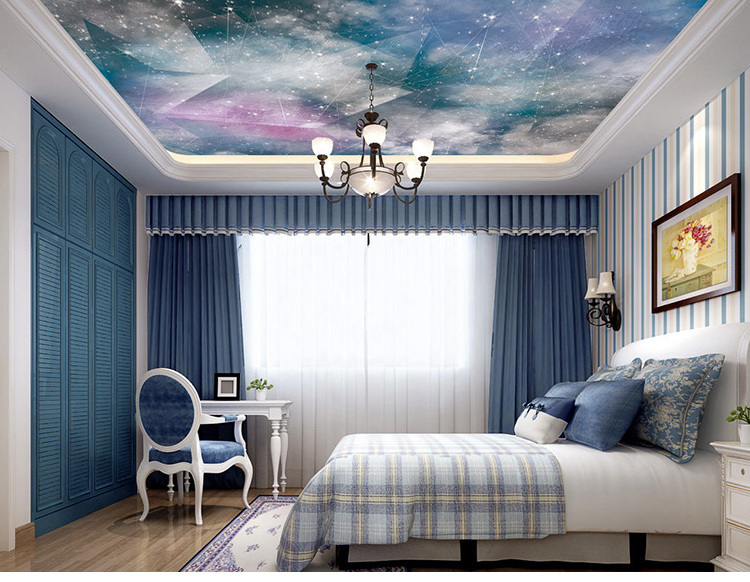 European Style Waterproof home decoration ceiling for wall paper 3D wallpaper mural custom size