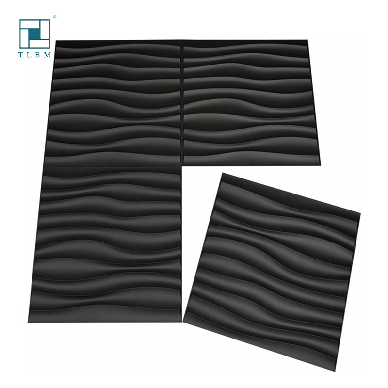 high density pvc celling wall panel black 3d pvc wall covering panels bathroom easy to install wall decorate