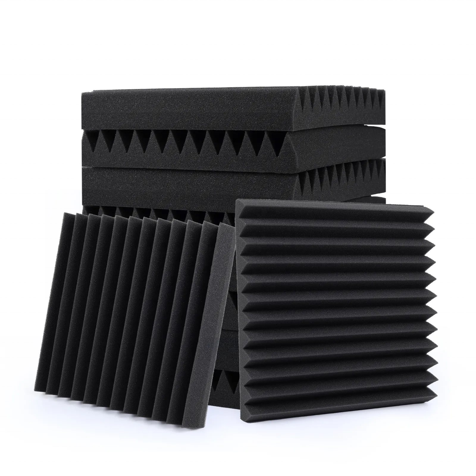 New Arrivals High Quality Black Gray Customize Triangular Groove Acoustic Foam Panels Sound Insulation Panel Acoustic Panels