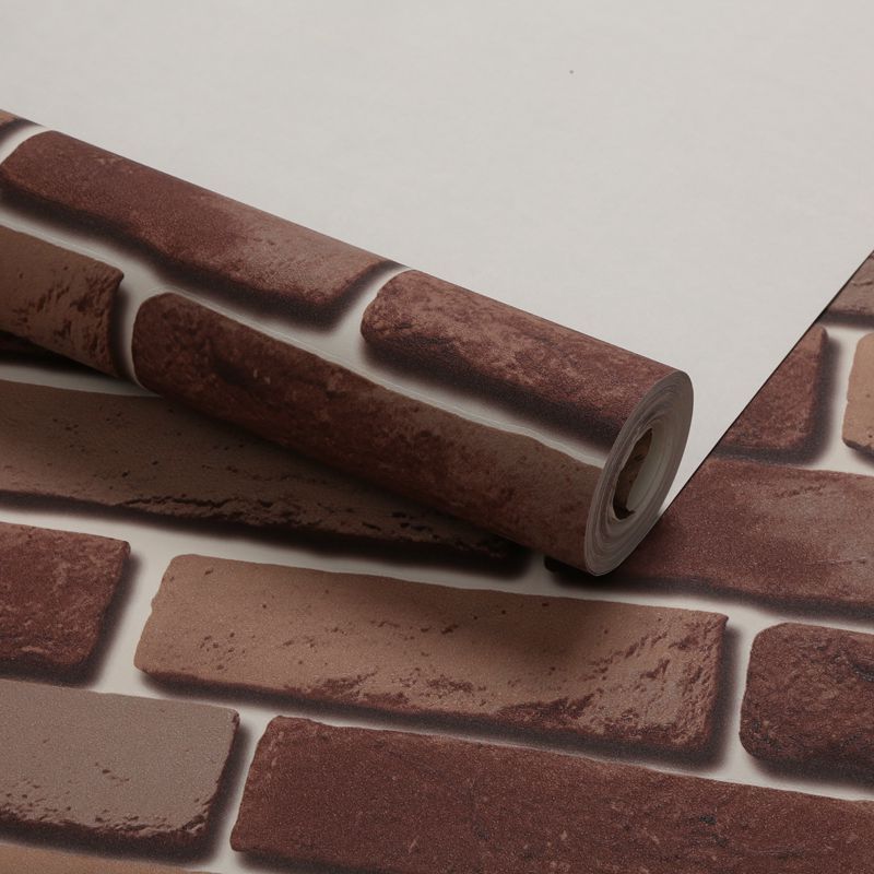 manufactory supply 3d red brick pvc wallpaper  Reminiscent brick wallpaper for study restaurant hotel teahouse