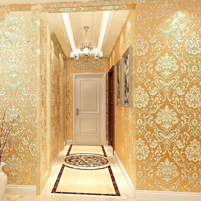 Non-woven fabric decoration living room dining room wallpaper European wallpaper