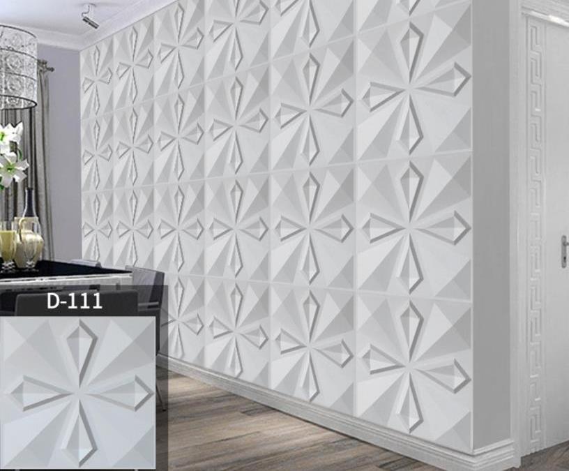 Sprayer Painting 3D effect PVC White Diamond Wall Panels papel tapiz for home interior decorations