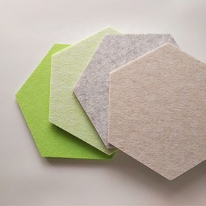 Decorative Soundproof Hexagon Wall Panel Acoustic Panel PET Felt 100% Colorful Polyester Fibre Sound Absorbing Jintailong 5-15mm