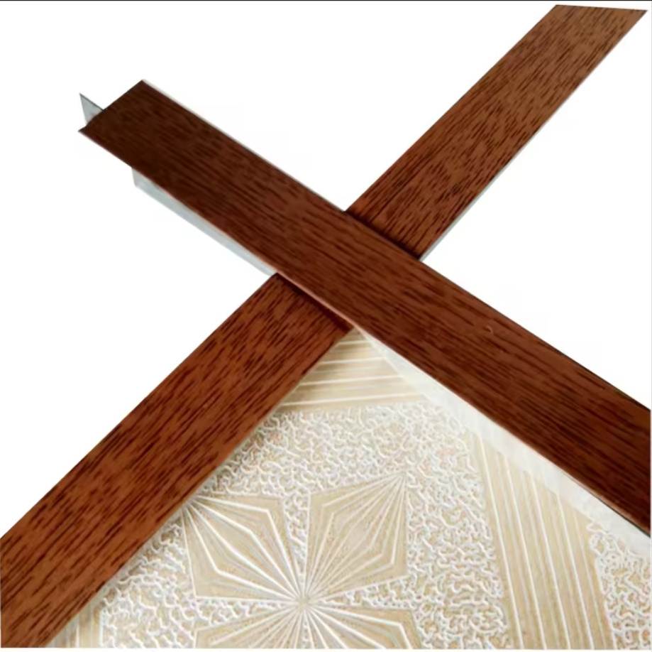 wooden fut T-grids Systems hook channel ceiling grid  ceiling t-bar pvc lamination gypsum board accessories