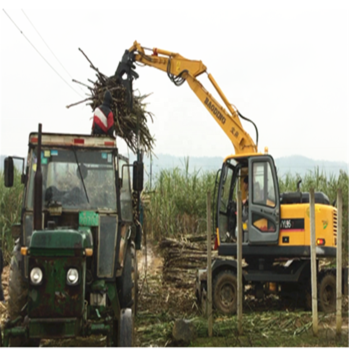 Farm loader 4WD sugar cane loader work in farm BD80W