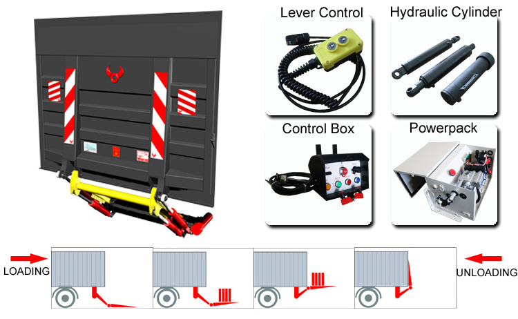 Truck tail liftboard 2000kg aluminum hydraulic truck tailgate lift